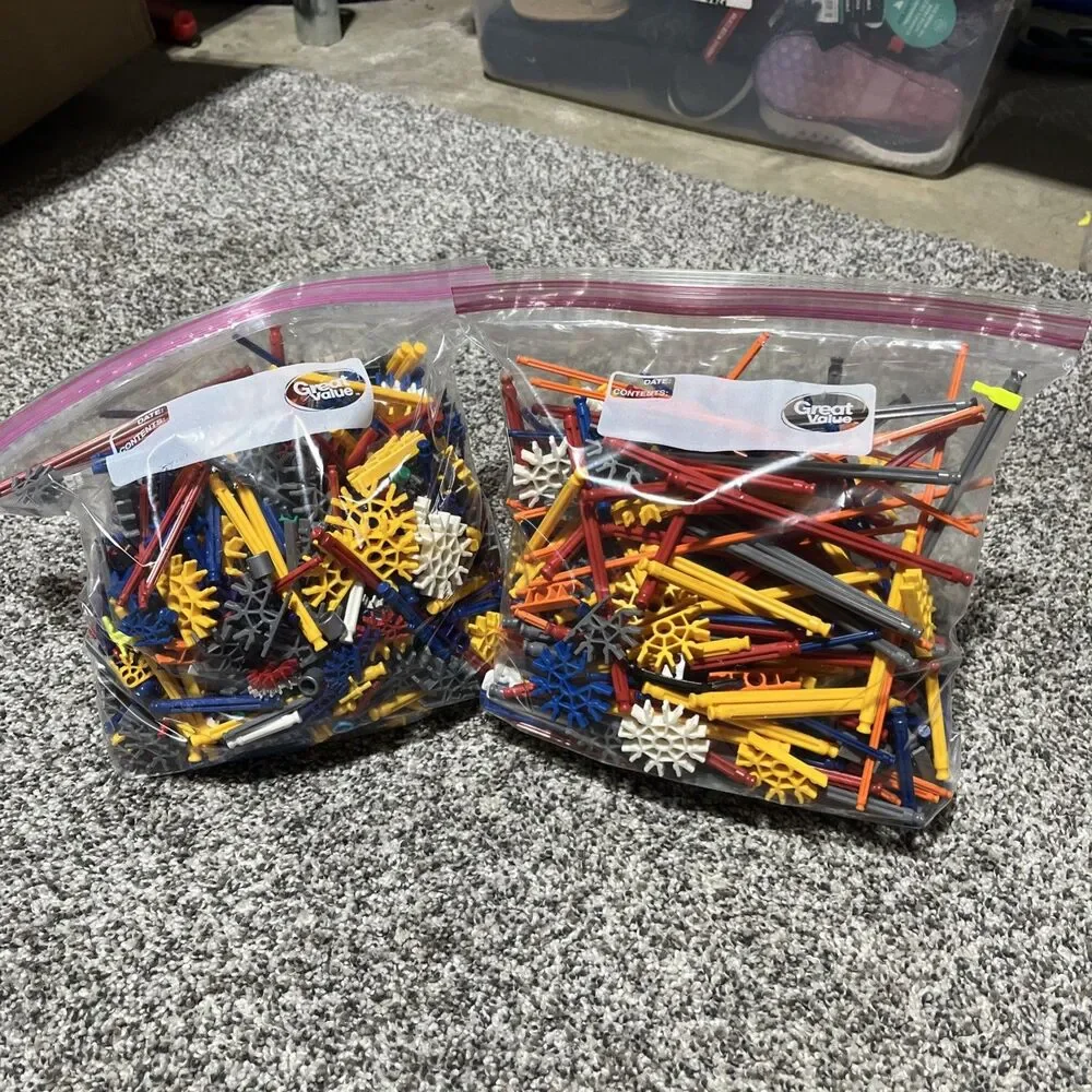 Knex Bulk Lot 3lb 4oz - Replacement Part Lot - K'nex Connectors Rods Misc